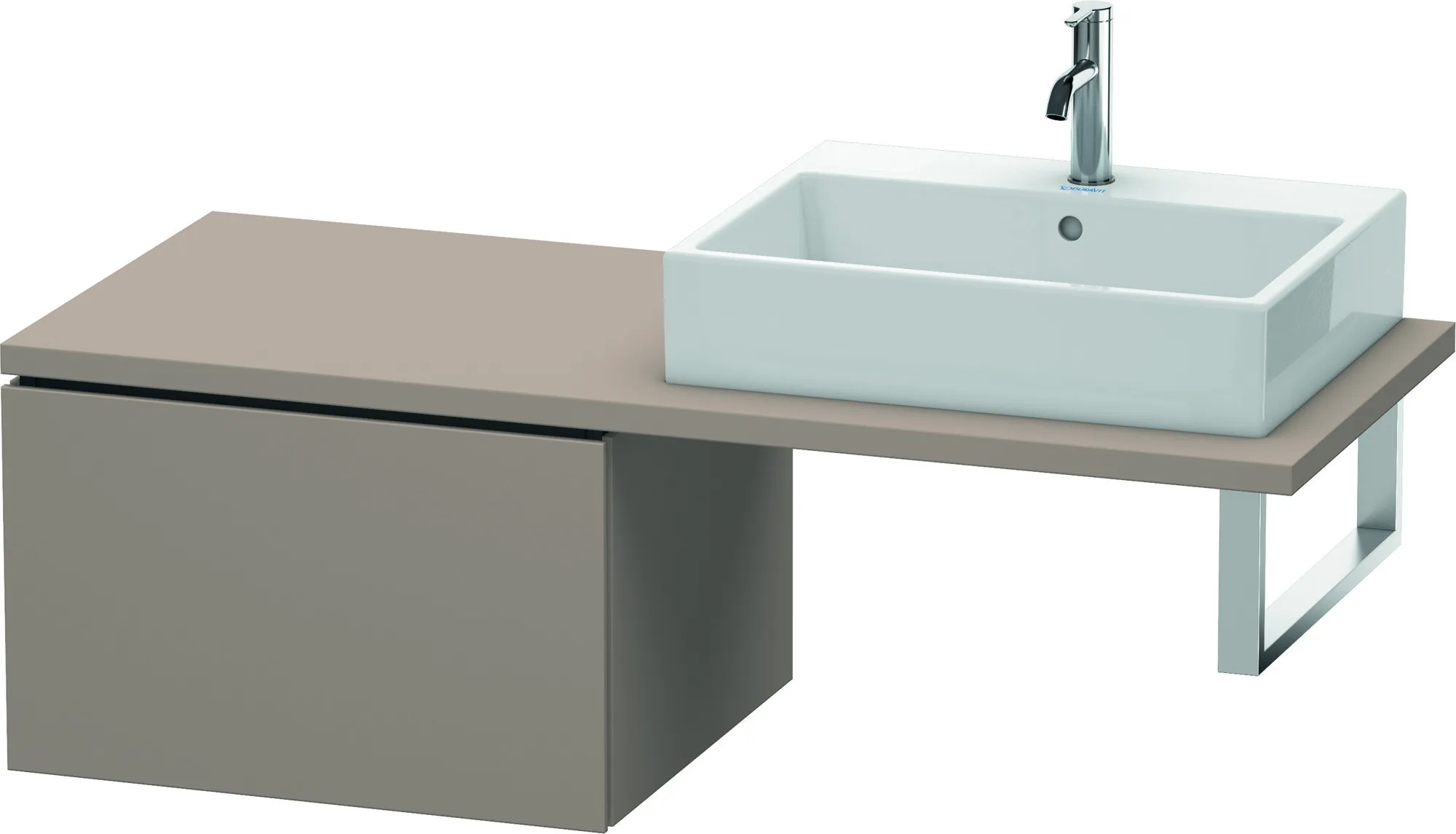 Duravit Unterschrank für Konsole „L-Cube“ 62 × 40 × 54,7 cm Basalt Matt Duravit Unterschrank für Konsole „L-Cube“ 62 × 40 × 54,7 cm Basalt Matt