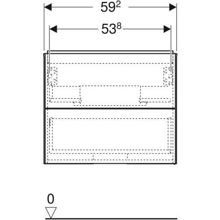 Geberit Waschtischunterschrank „One“ 59,2 × 50,4 × 47 cm Geberit Waschtischunterschrank „One“ 59,2 × 50,4 × 47 cm