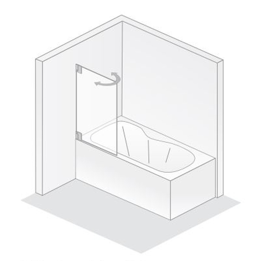 HSK Badewannenaufsatz pendelbar 1-teilig „K2“ Glas Grau HSK Badewannenaufsatz pendelbar 1-teilig „K2“ Glas Grau