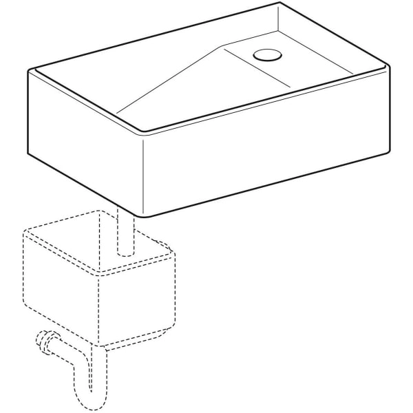 Gipsfangbecken Oberteil „Publica“ 78 × 23,5 × 51,5 cm 