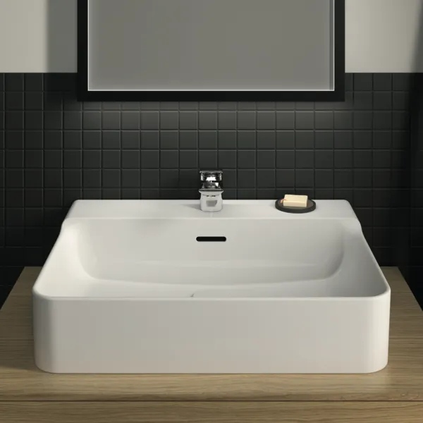Ideal Standard Conca Waschtisch, 1 Hahnloch, Weißen mit IdealPlus, 600x450x165 mm Ideal Standard Conca Waschtisch, 1 Hahnloch, Weißen mit IdealPlus, 600x450x165 mm
