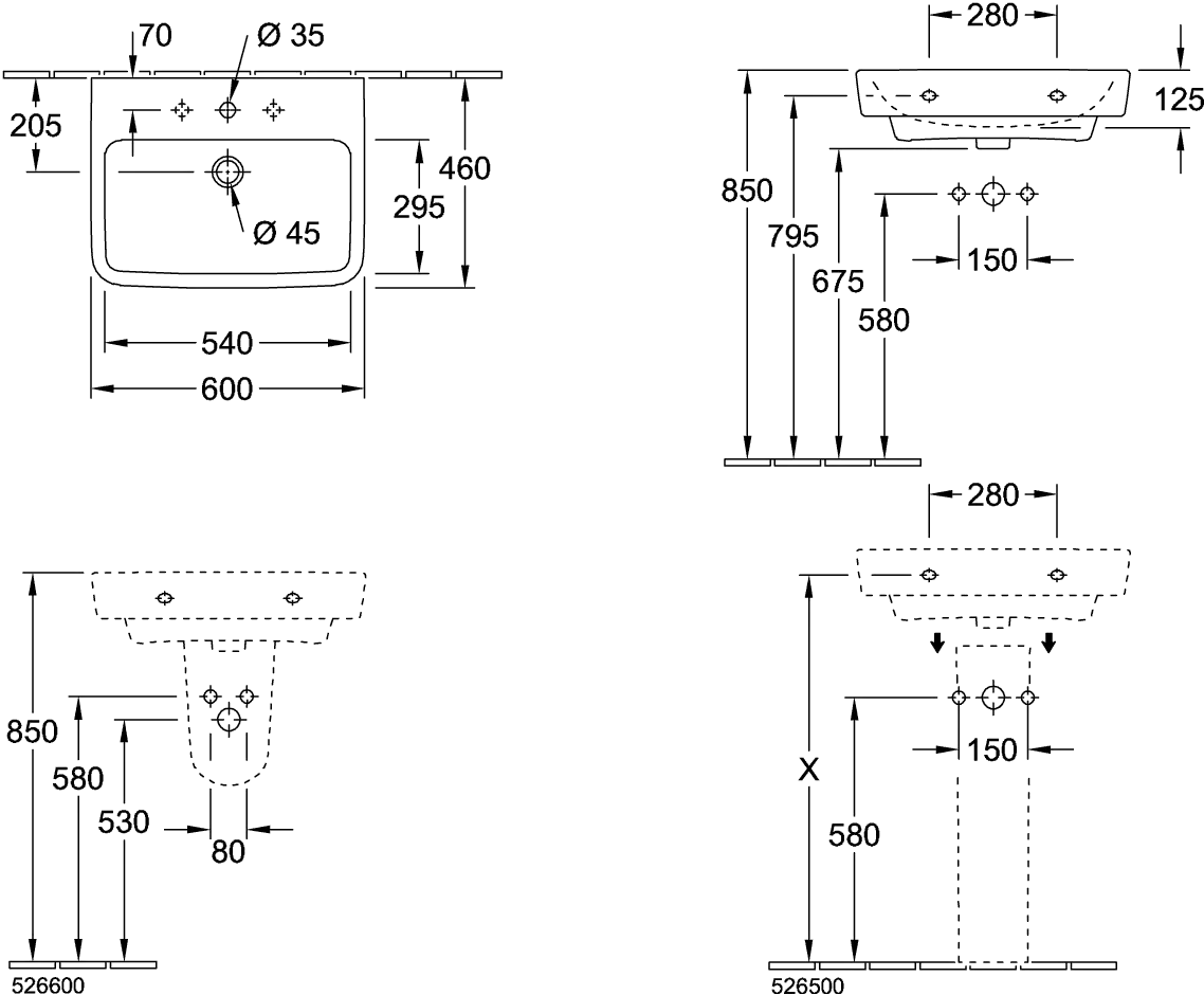 Säule O.novo 526500, 165 x 140 x 690 mm, Weiß Alpin Säule O.novo 526500, 165 x 140 x 690 mm, Weiß Alpin