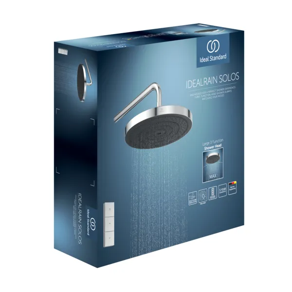 Ideal Standard Idealrain Solos Chrom 3-Funktion Ø300mm Ideal Standard Idealrain Solos Chrom 3-Funktion Ø300mm