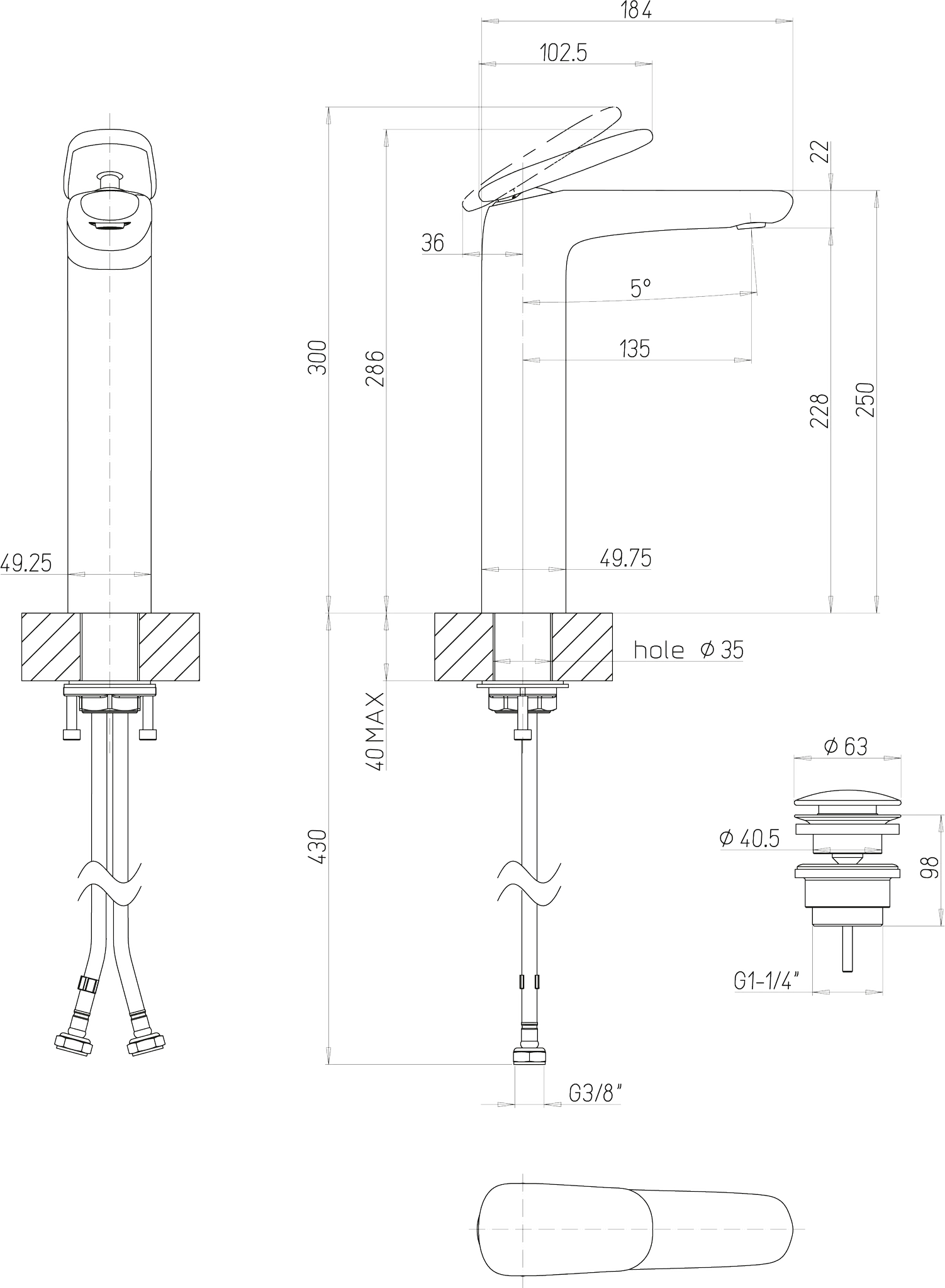 Villeroy & Boch Antao Einhebel-Waschtischarmatur erhöht TVW111005000 50x250x184mm Chrom Villeroy & Boch Antao Einhebel-Waschtischarmatur erhöht TVW111005000 50x250x184mm Chrom