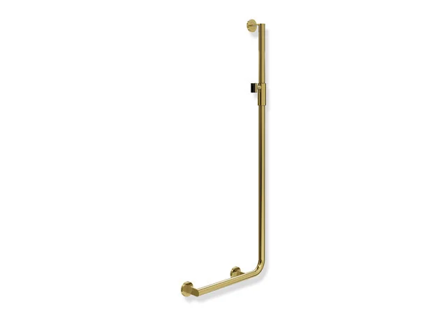 HEWI Winkelgriff System 900, Edelstahl PVD, links, 450x1250 mm, D32, Gold glänzend