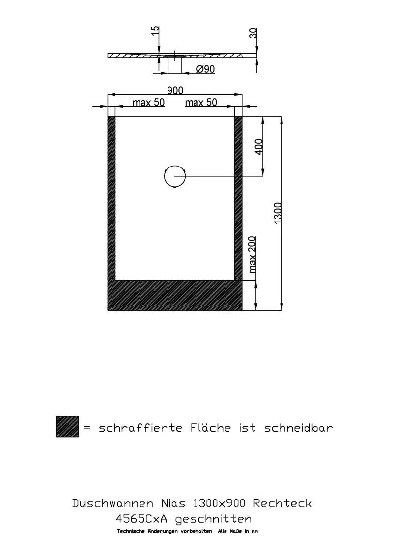Hoesch Nias Duschwanne Mineralguss Solique, strukturierte Oberfläche, Schiefergrau, 1300x900x35 Hoesch Nias Duschwanne Mineralguss Solique, strukturierte Oberfläche, Schiefergrau, 1300x900x35
