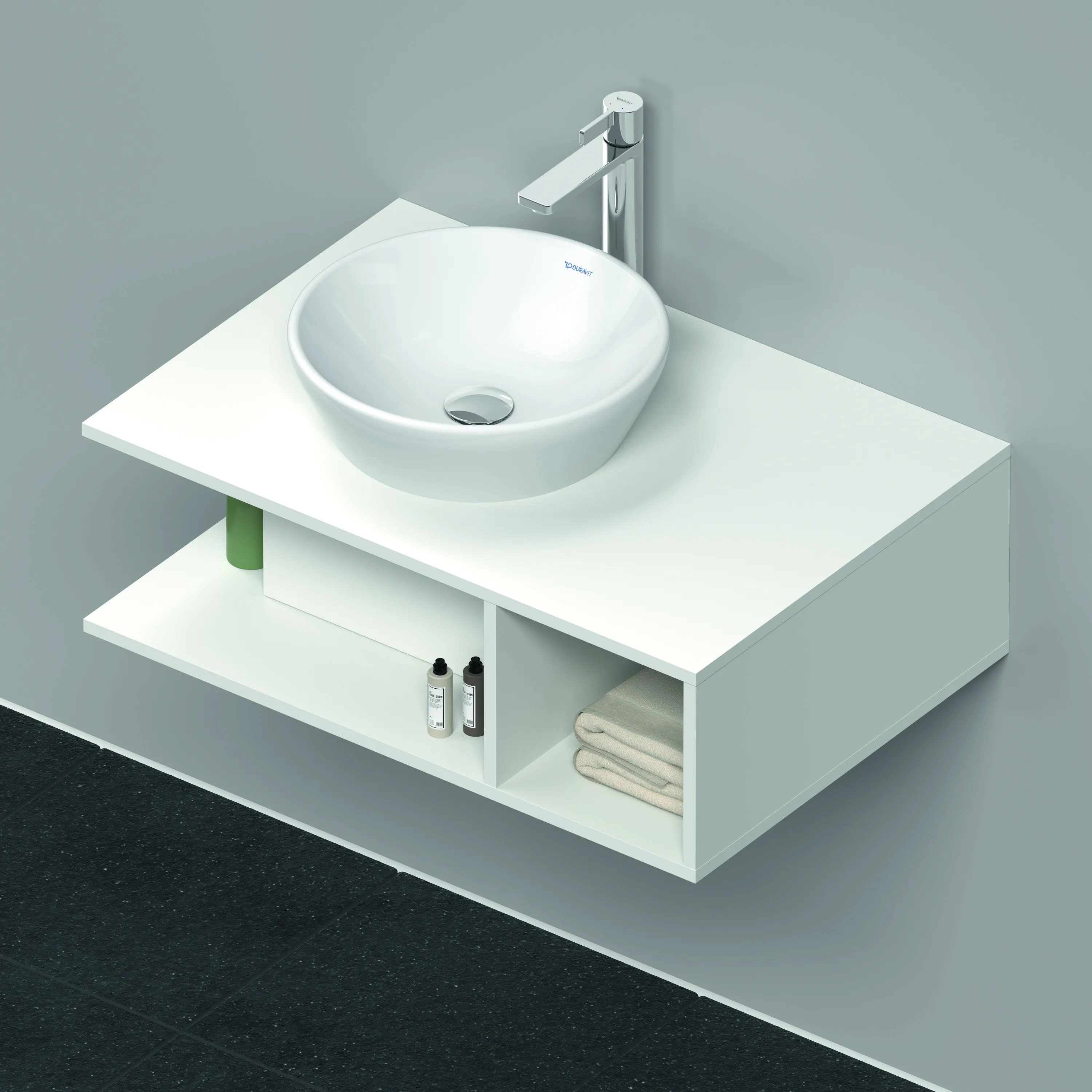 Duravit Waschtischunterschrank wandhängend „D-Neo“ 80 × 26 × 55 cm Weiß Matt Duravit Waschtischunterschrank wandhängend „D-Neo“ 80 × 26 × 55 cm Weiß Matt