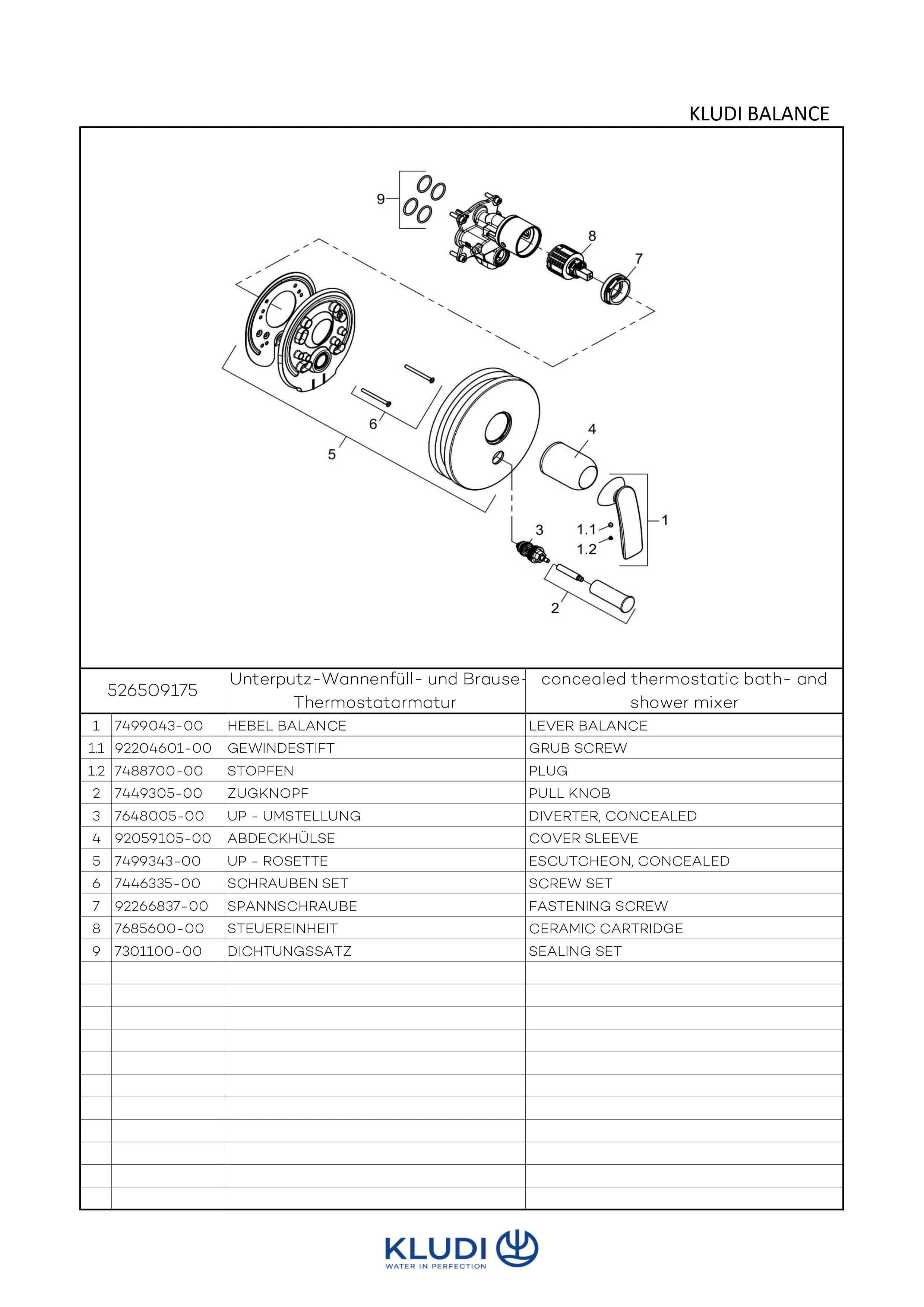 Kludi BALANCE UP-Wannen-/Brause-EHM Feinbau-Set m. Funktionseinheit weiß/chrom Kludi BALANCE UP-Wannen-/Brause-EHM Feinbau-Set m. Funktionseinheit weiß/chrom