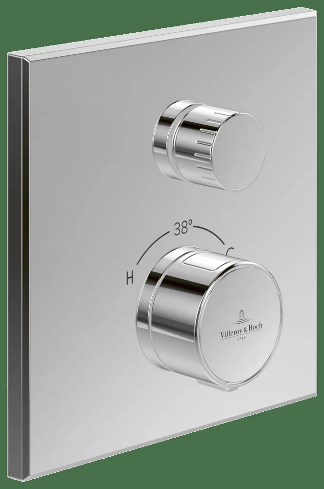 Villeroy & Boch Unterputz-Thermostat Universal Taps & Fittings, eckig, Chrom, 157x66x157 mm, Thermostatfunktion mit Mengenregulierung Villeroy & Boch Unterputz-Thermostat Universal Taps & Fittings, eckig, Chrom, 157x66x157 mm, Thermostatfunktion mit Mengenregulierung