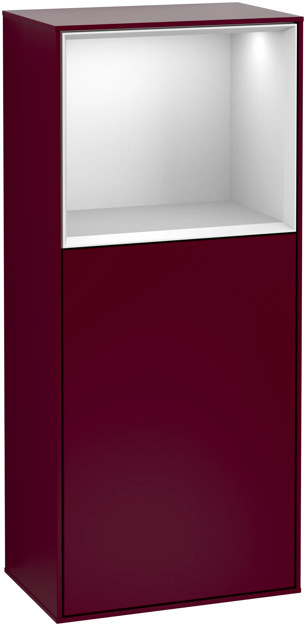 Villeroy & Boch Seitenschrank „Finion“ 41,8 × 93,6 cm 1 Tür, Anschlag links, mit Regalelement-Beleuchtung Anschlag links