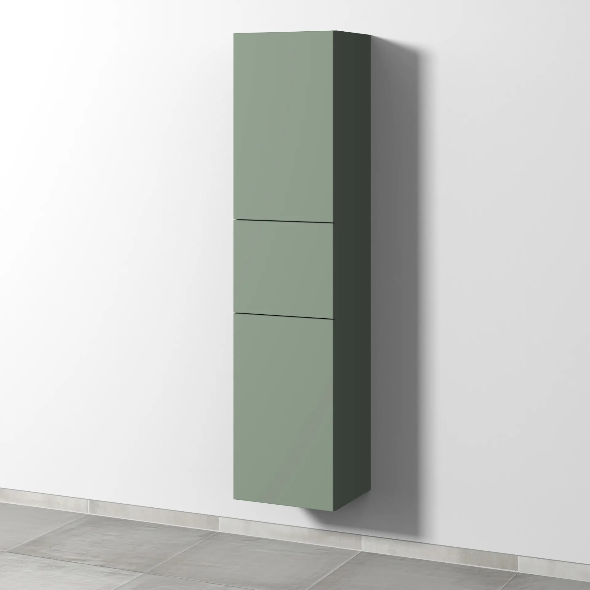Sanipa Hochschrank „3way“ 400 × 1700 × 345 mm Anschlag links, in Soft-Green, Anschlag links