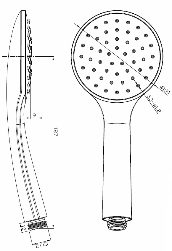 Handbrause AqvaBasic III - 1-strahlig - "easy-clean" - Durchmesser 100 mm - chrom Handbrause AqvaBasic III - 1-strahlig - "easy-clean" - Durchmesser 100 mm - chrom