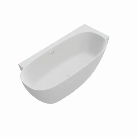 Hoesch Badewanne „LaBrillante“ vorwand rechteck 180 × 80 cm, rechts in Weiß