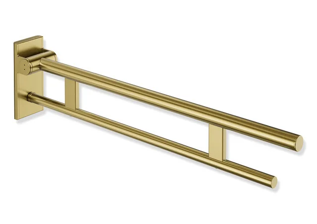 HEWI System 900 - Mobiler Stützklappgriff Duo, Design A, Edelstahl PVD gold gebürstet, Ausladung 850 mm, Höhe 210 mm, Breite 101 mm HEWI System 900 - Mobiler Stützklappgriff Duo, Design A, Edelstahl PVD gold gebürstet, Ausladung 850 mm, Höhe 210 mm, Breite 101 mm
