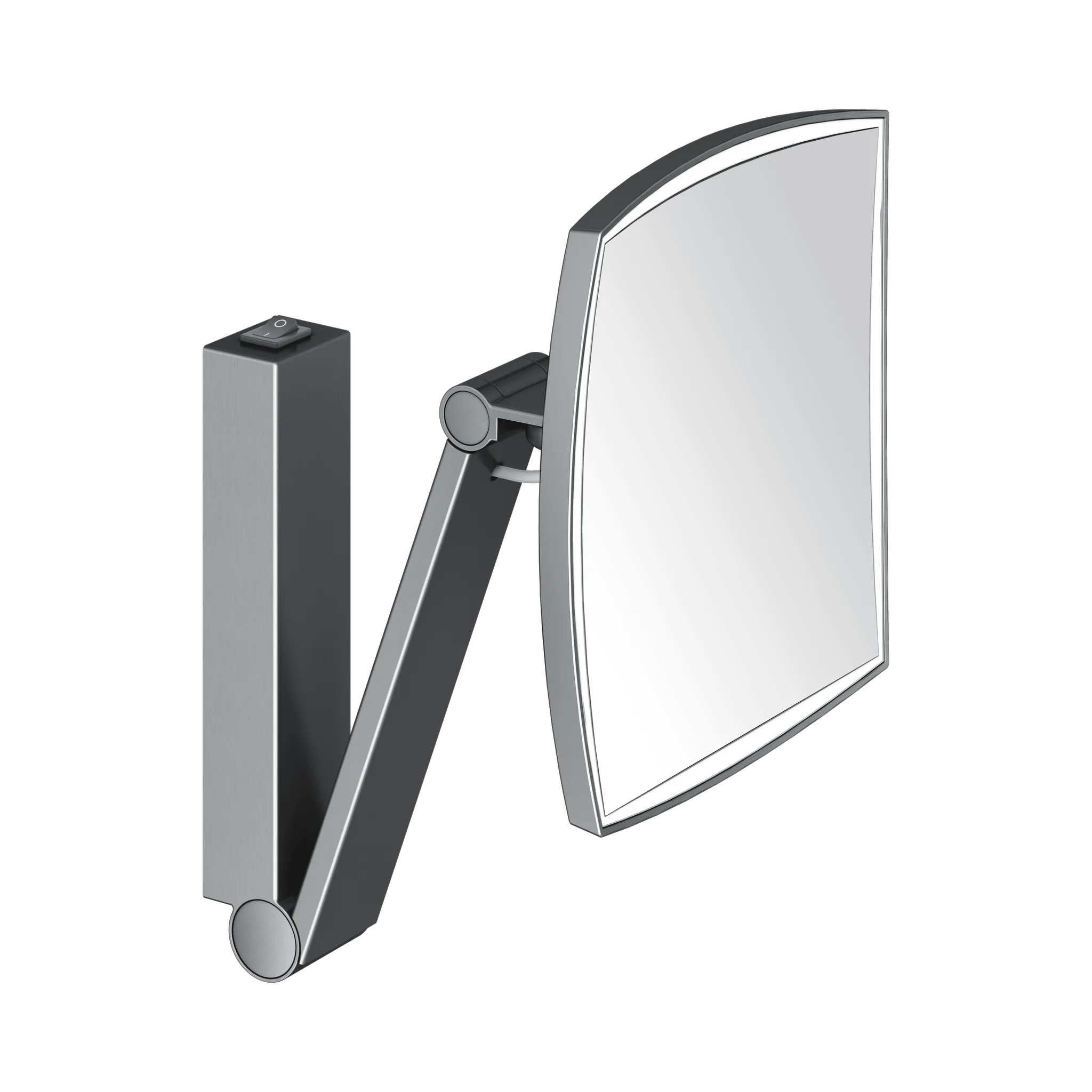 KEUCO Kosmetikspiegel iLook_move beleuchtet mit Wippschalter, eckig, 200x200 mm