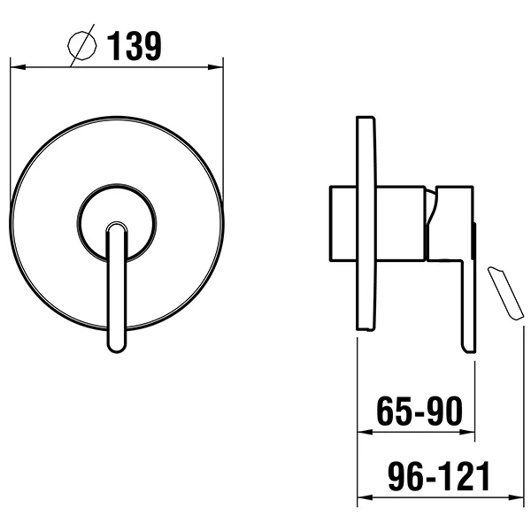 Laufen Einhebel-Unterputz-Brausemischer LUA zu Simibox Standard und Simibox Light, 1 Mischwasserabgang Temperaturlimitierung Mengenlimitierung Patrone Ecototal Hebel komplett, chrom Laufen Einhebel-Unterputz-Brausemischer LUA zu Simibox Standard und Simibox Light, 1 Mischwasserabgang Temperaturlimitierung Mengenlimitierung Patrone Ecototal Hebel komplett, chrom