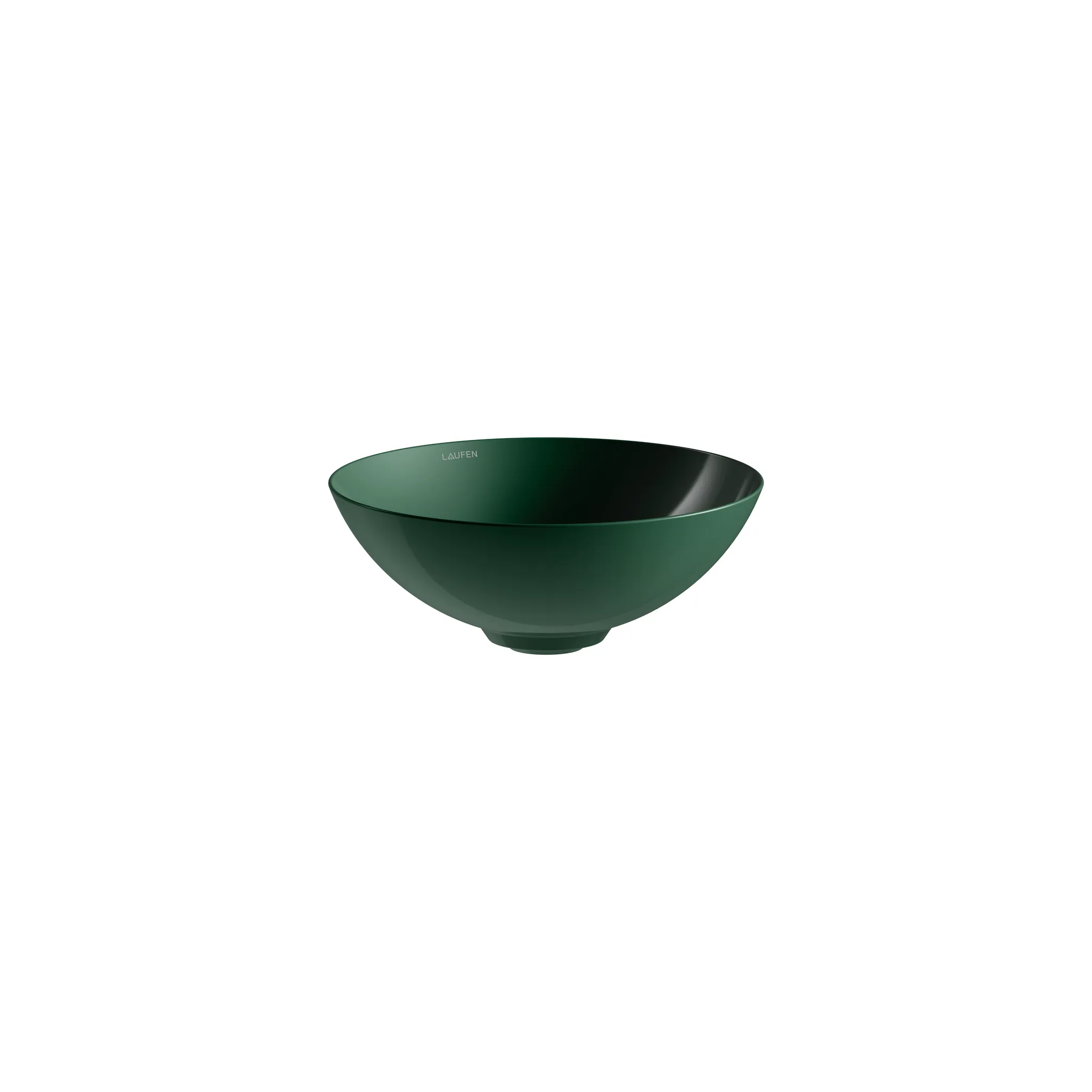 Laufen CHARACTERS Aufsatzwaschtisch, glasierter Stahl, rund, 300 x 300 x 118 mm in Deep Green Laufen CHARACTERS Aufsatzwaschtisch, glasierter Stahl, rund, 300 x 300 x 118 mm in Deep Green