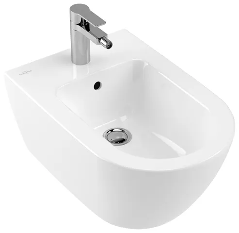 Villeroy & Boch Bidet „Subway 2.0“, Befestigung verdeckt, mit Hahnlochbohrung 370 × 565 × 280 mm in Weiß Alpin Villeroy & Boch Bidet „Subway 2.0“, Befestigung verdeckt, mit Hahnlochbohrung 370 × 565 × 280 mm in Weiß Alpin
