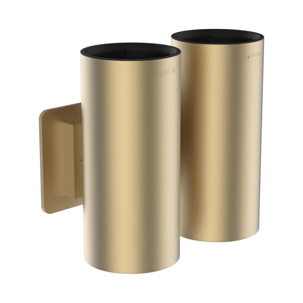 Niara Doppelzahnputzbecherh. 38206.1 blassgold matt