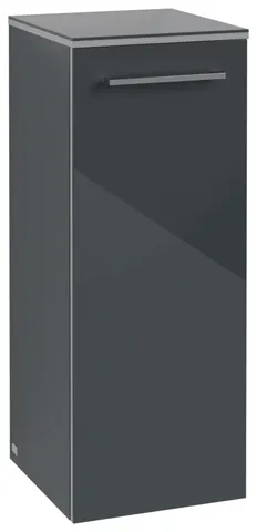 Villeroy & Boch Seitenschrank „Avento“ 35 × 89 × 37,3 × 37,3 cm in Crystal Grey, Anschlag rechts, Soft Closing, 1 Tür