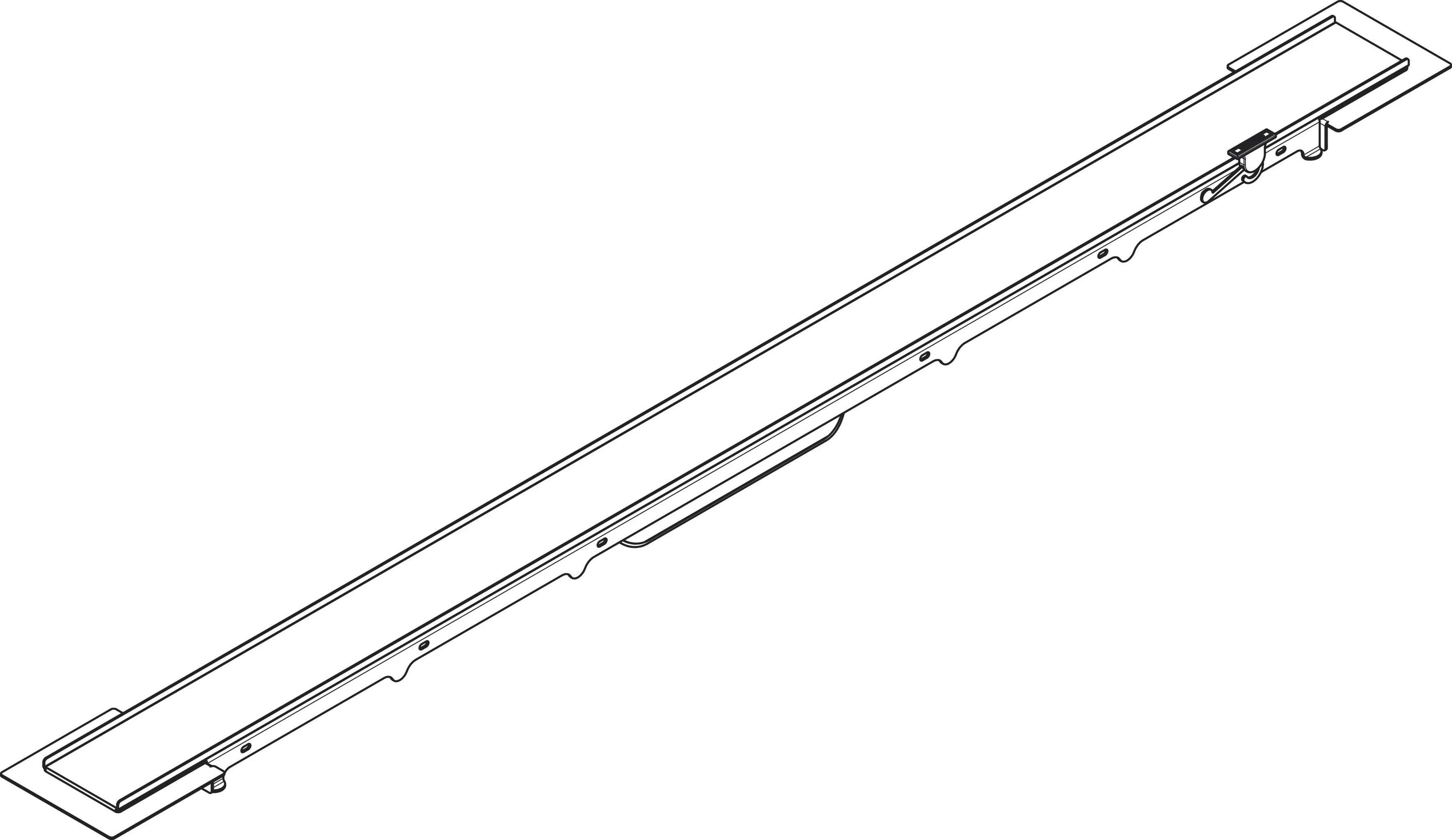 Hansgrohe RainDrain Rock Duschrinne 1000 mm, kürzbar und befliesbar