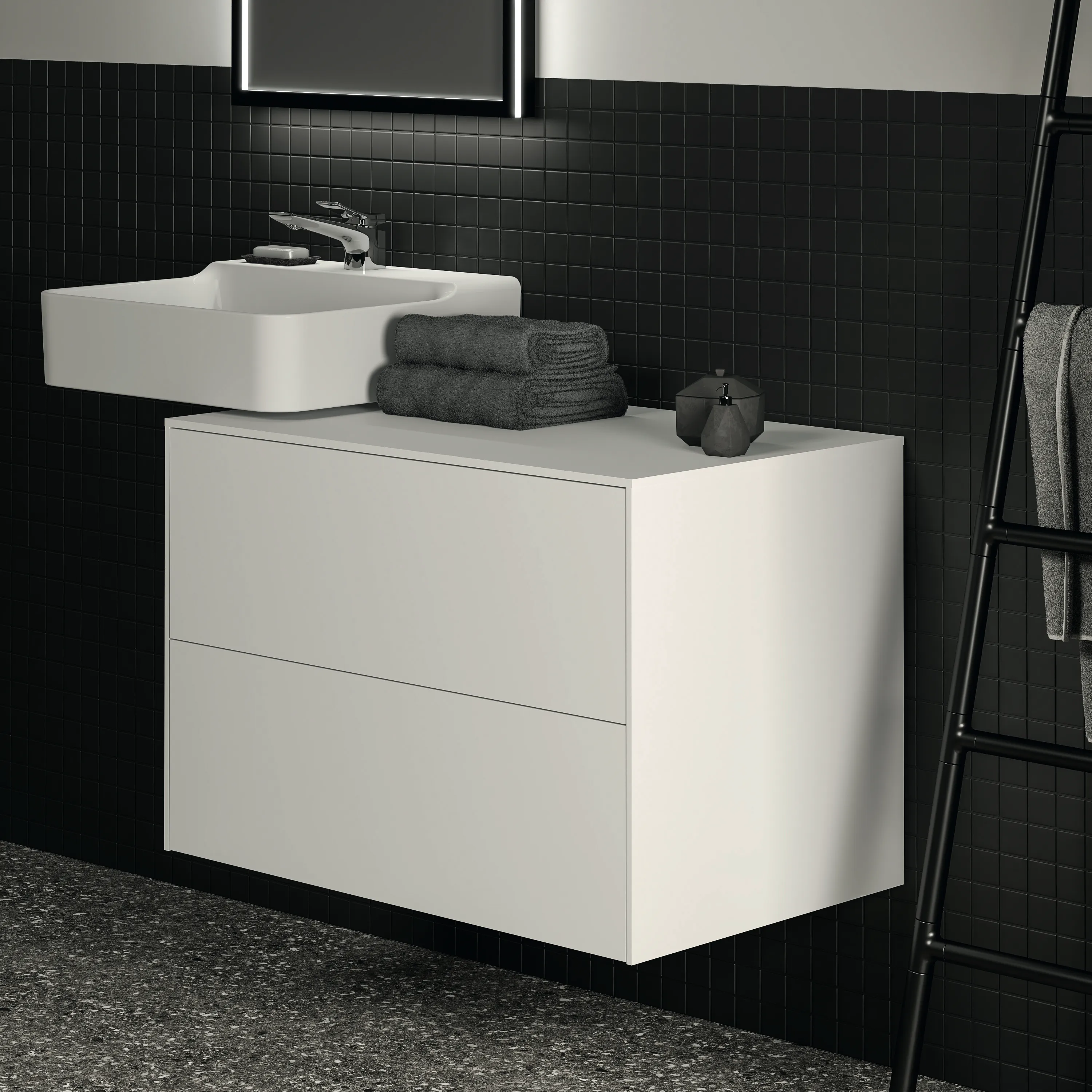 Ideal Standard Waschtischunterschrank „Conca“ 80,2 × 55 × 50,5 cm Weiß matt lackiert