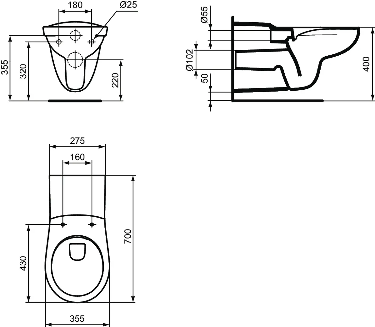 WC „Contour21“ 35,5 × 38 × 70 cm WC „Contour21“ 35,5 × 38 × 70 cm