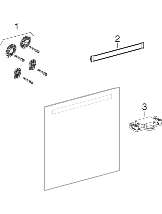 Geberit Spiegel „Option“ 60 × 90 cm, rechteckig Geberit Spiegel „Option“ 60 × 90 cm, rechteckig
