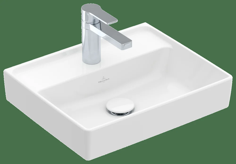 Villeroy & Boch Collaro Handwaschbecken 450x370mm Rechteck TitanCeram Weiß Alpin