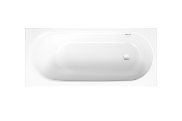 Bette Badewanne mit seitlichem Überlauf „BetteComodo“ rechteck 170 × 80 cm in Weiß, Farbe (Außenseite)#, mit gegenüberliegendem Überlauf