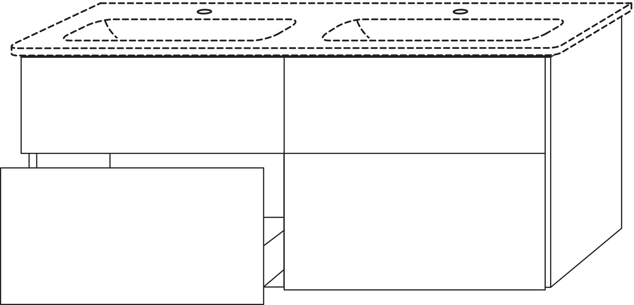 Sanipa Waschtischunterschrank „3way“ passend zu Keramik-Waschtische Renova Plan Slim von Geberit 1284 × 582 × 472 mm in Weiß (glanz) Sanipa Waschtischunterschrank „3way“ passend zu Keramik-Waschtische Renova Plan Slim von Geberit 1284 × 582 × 472 mm in Weiß (glanz)