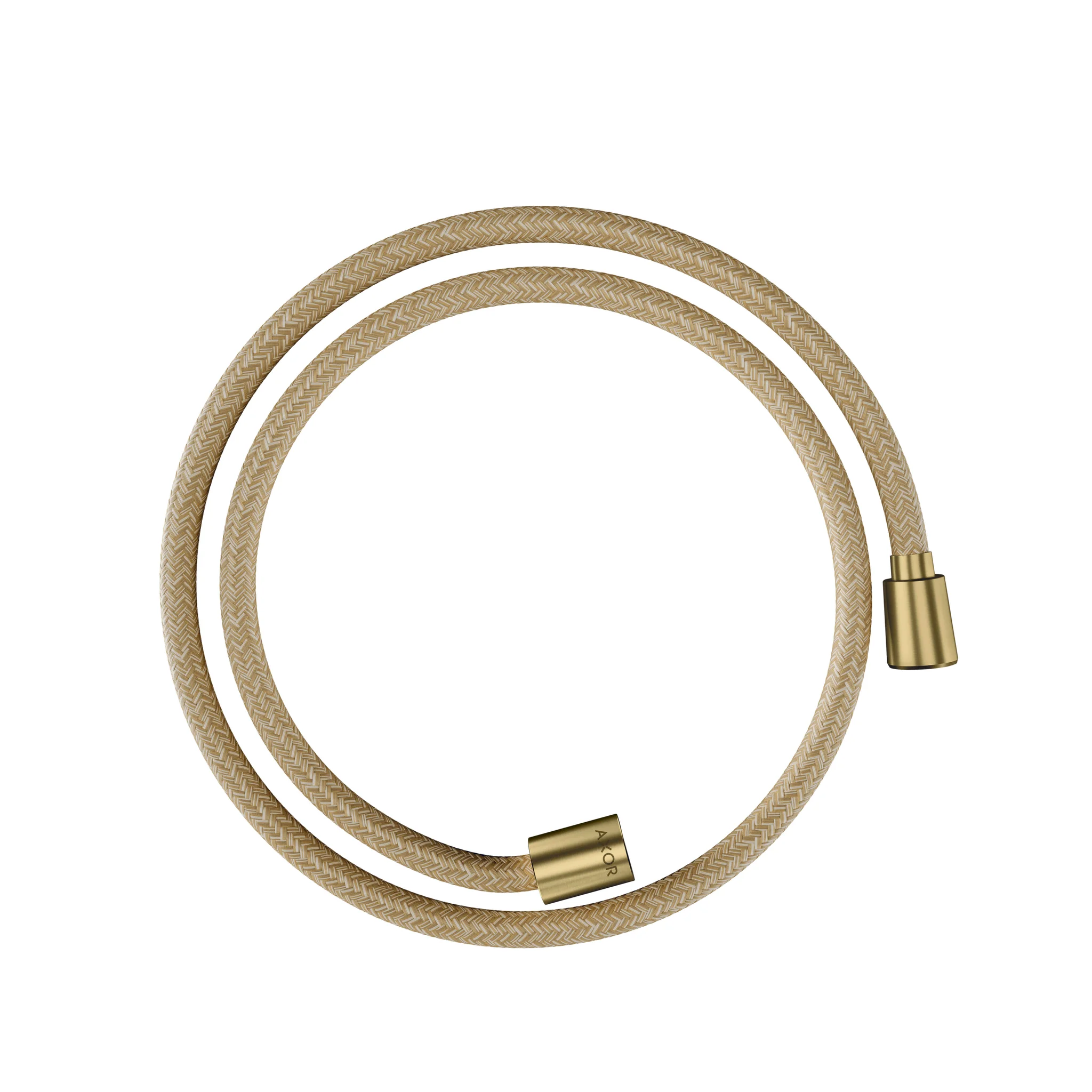 Hansgrohe AXOR ShowerSolutions Textilbrauseschlauch 1,25 m mit konischer und zylindrischer Mutter, Brushed Brass