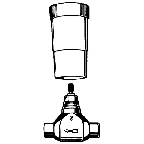 Unterputz-Ventil-Unterteil 29803, DN 20, vormontiertes Oberteil 3/4'', kurze Spindel, Lötanschluss Ø18 mm Unterputz-Ventil-Unterteil 29803, DN 20, vormontiertes Oberteil 3/4'', kurze Spindel, Lötanschluss Ø18 mm