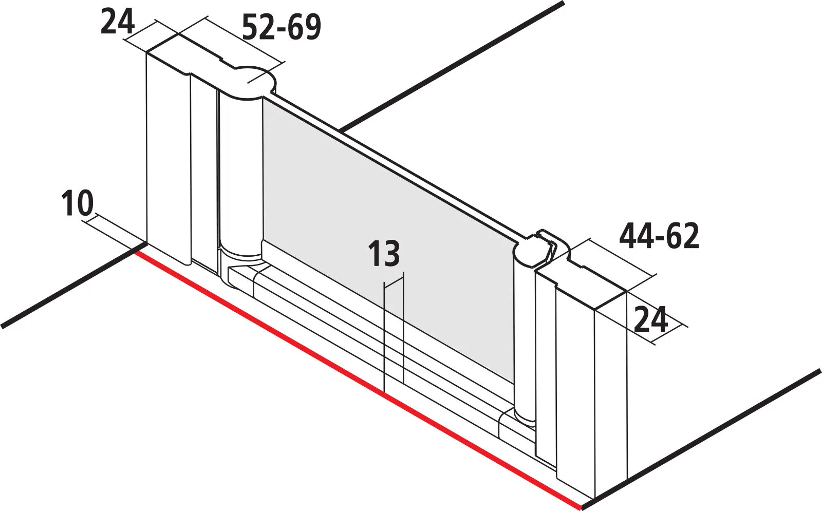 Kermi Duschdesign IBIZA 2000 Schwingtür