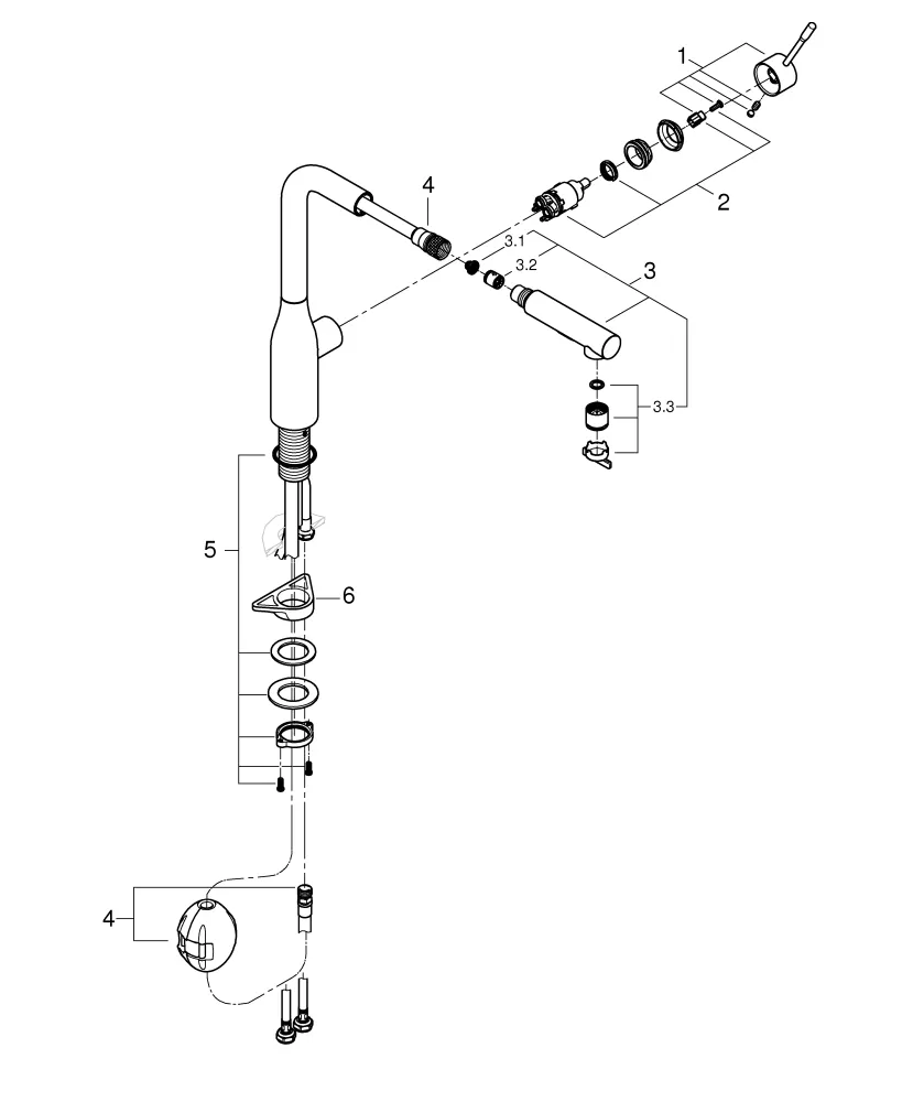 Grohe Essence Einhand-Spültischbatterie, ½, Einlochmontage, herausziehbare Dual Spülbrause, Grohe Long-Life Oberfläche, Grohe SilkMove 28 mm Keramikkartusche, chrom Grohe Essence Einhand-Spültischbatterie, ½, Einlochmontage, herausziehbare Dual Spülbrause, Grohe Long-Life Oberfläche, Grohe SilkMove 28 mm Keramikkartusche, chrom