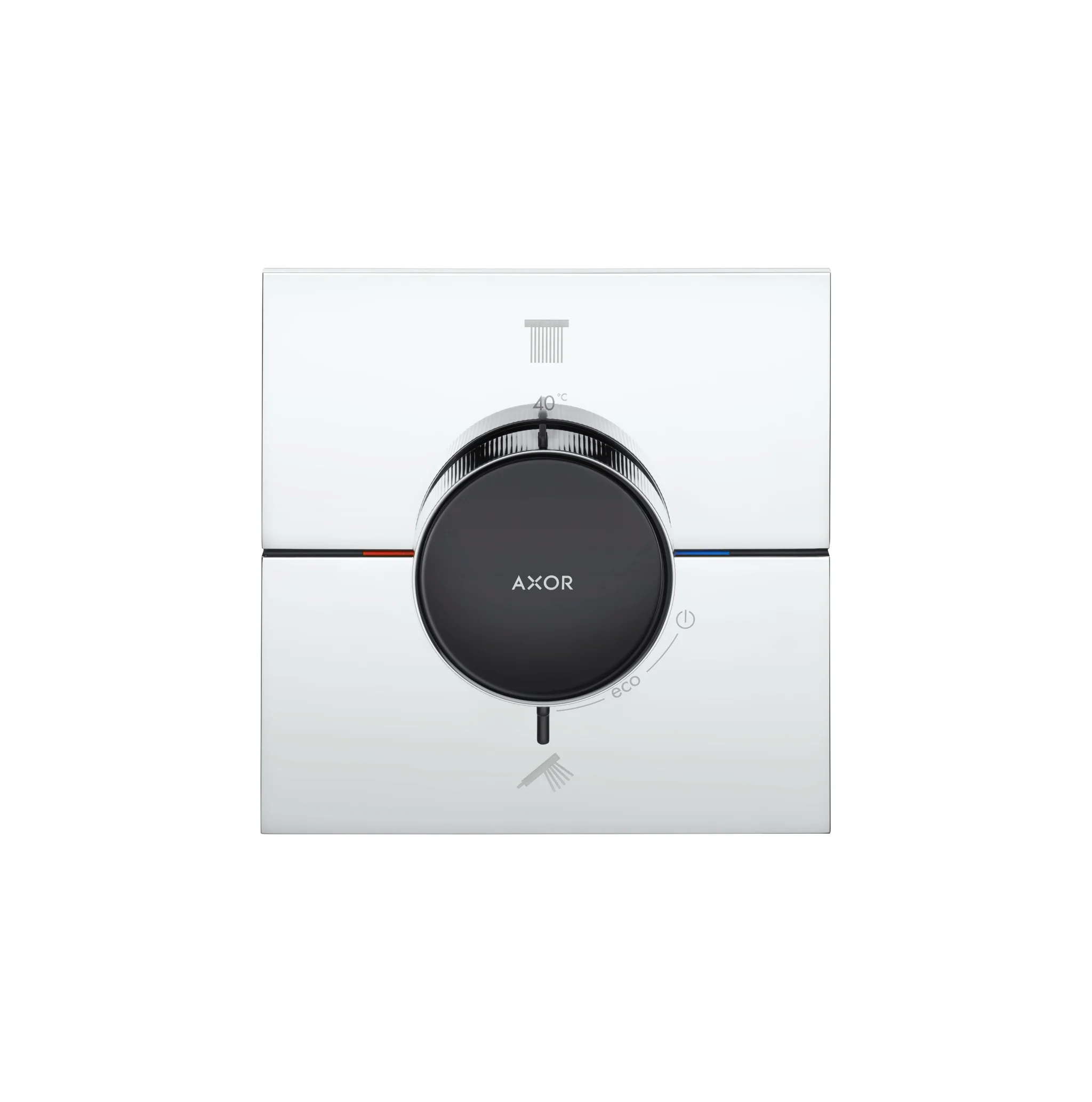 Hansgrohe AXOR ShowerSelect ID Thermostat Unterputz eckig Chrom, 2 Verbraucher, flache Rosette, einfache Installation
