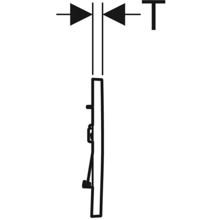 Geberit Betätigungsplatte „Sigma30“ 24,6 × 16,4 × 1,2 cm in weiß / chrom / weiß