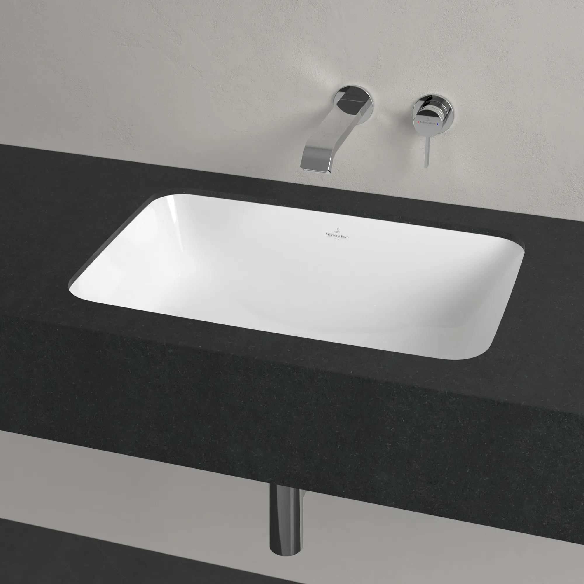 Villeroy & Boch Unterbauwaschtisch „Architectura“ 630 × 430 × 175 mm, ohne Hahnlochbohrung in Weiß Alpin Villeroy & Boch Unterbauwaschtisch „Architectura“ 630 × 430 × 175 mm, ohne Hahnlochbohrung in Weiß Alpin