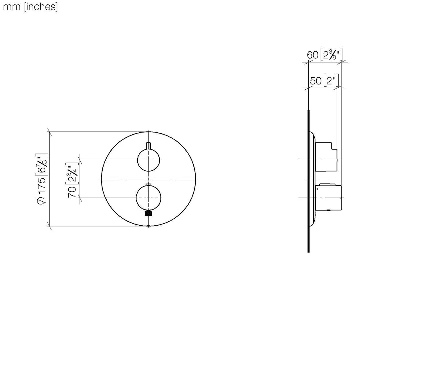 Dornbracht MADISON UP-Thermostat mit Einweg-Mengenregulierung, Dark Bronze gebürstet (PVD), Abdeckplatte Ø 175 mm