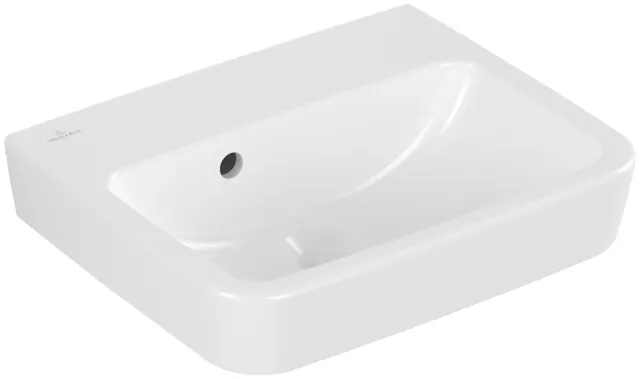 Villeroy & Boch Handwaschbecken „O.novo“ 450 × 370 × 160 mm, für Becken mittig, ohne Hahnlochbohrung in Weiß Alpin Villeroy & Boch Handwaschbecken „O.novo“ 450 × 370 × 160 mm, für Becken mittig, ohne Hahnlochbohrung in Weiß Alpin