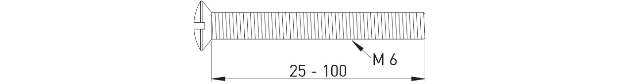 Simplex-Schrauben M 6 x 25 mm