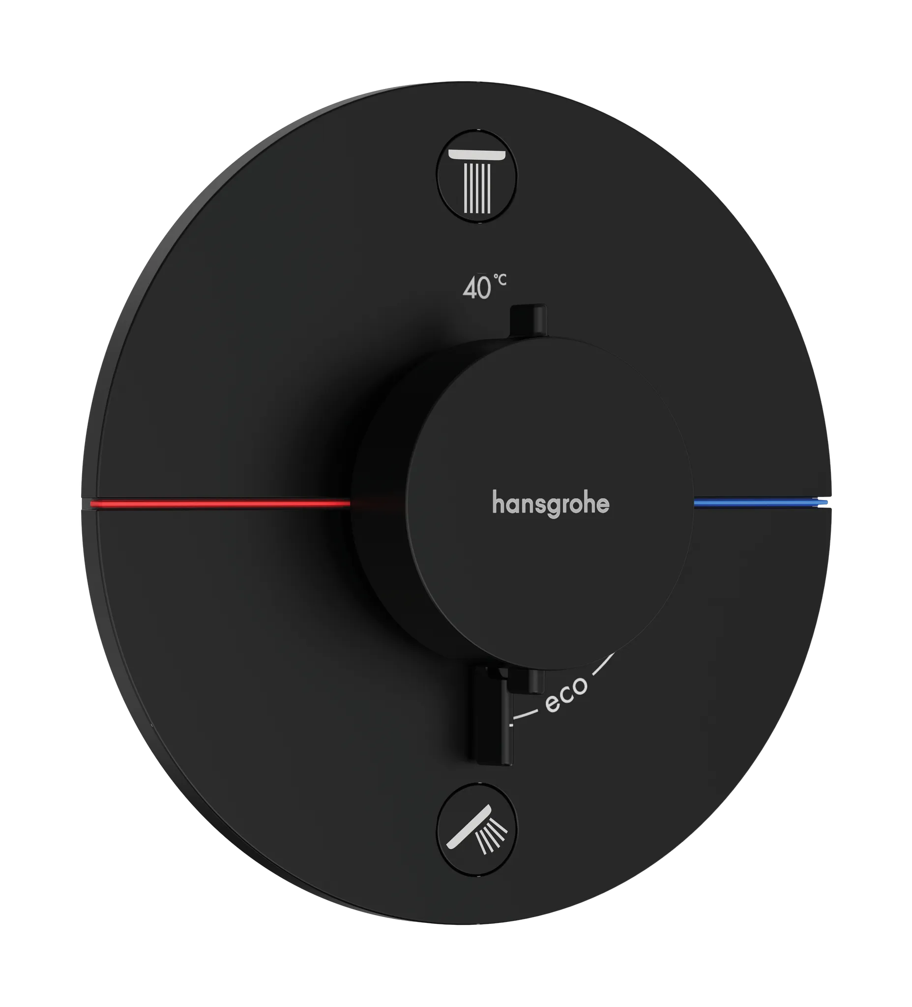 Hansgrohe ShowerSelect Comfort S Thermostat Unterputz für 2 Verbraucher, Mattschwarz Hansgrohe ShowerSelect Comfort S Thermostat Unterputz für 2 Verbraucher, Mattschwarz