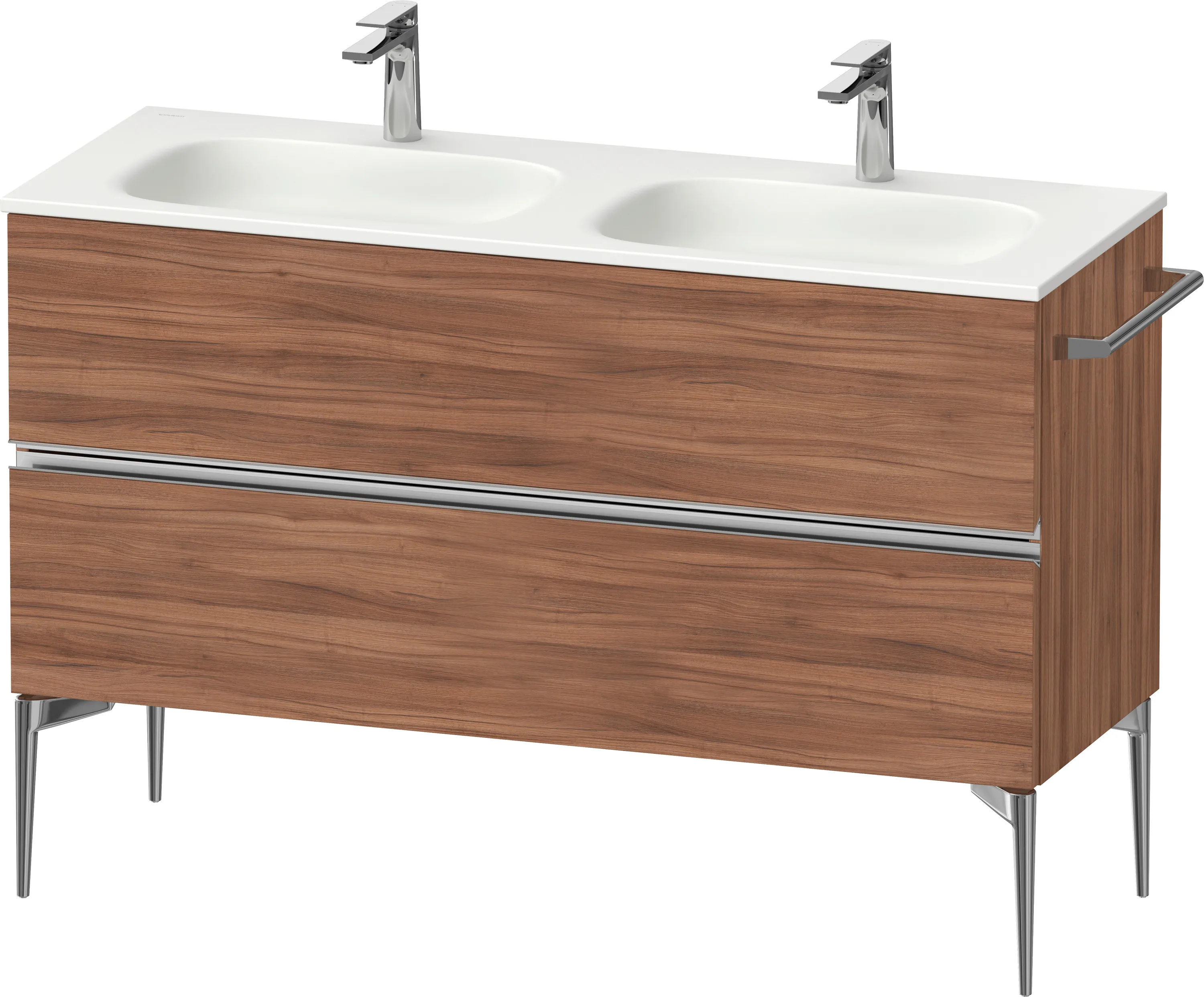 Duravit Waschtischunterschrank „Sivida“ 128 × 59,2 × 47,7 cm Nussbaum Natur