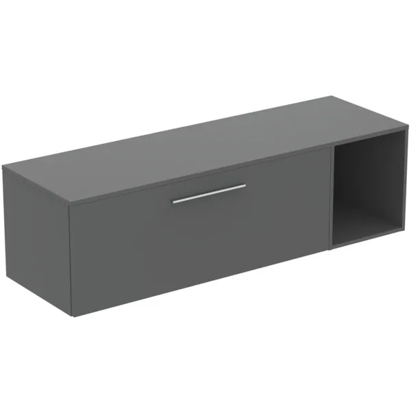 Möbel-Set 160cm i.life B 1 Auszug 1 offenes Fach Griff Chrom Weiß matt Möbel-Set 160cm i.life B 1 Auszug 1 offenes Fach Griff Chrom Weiß matt