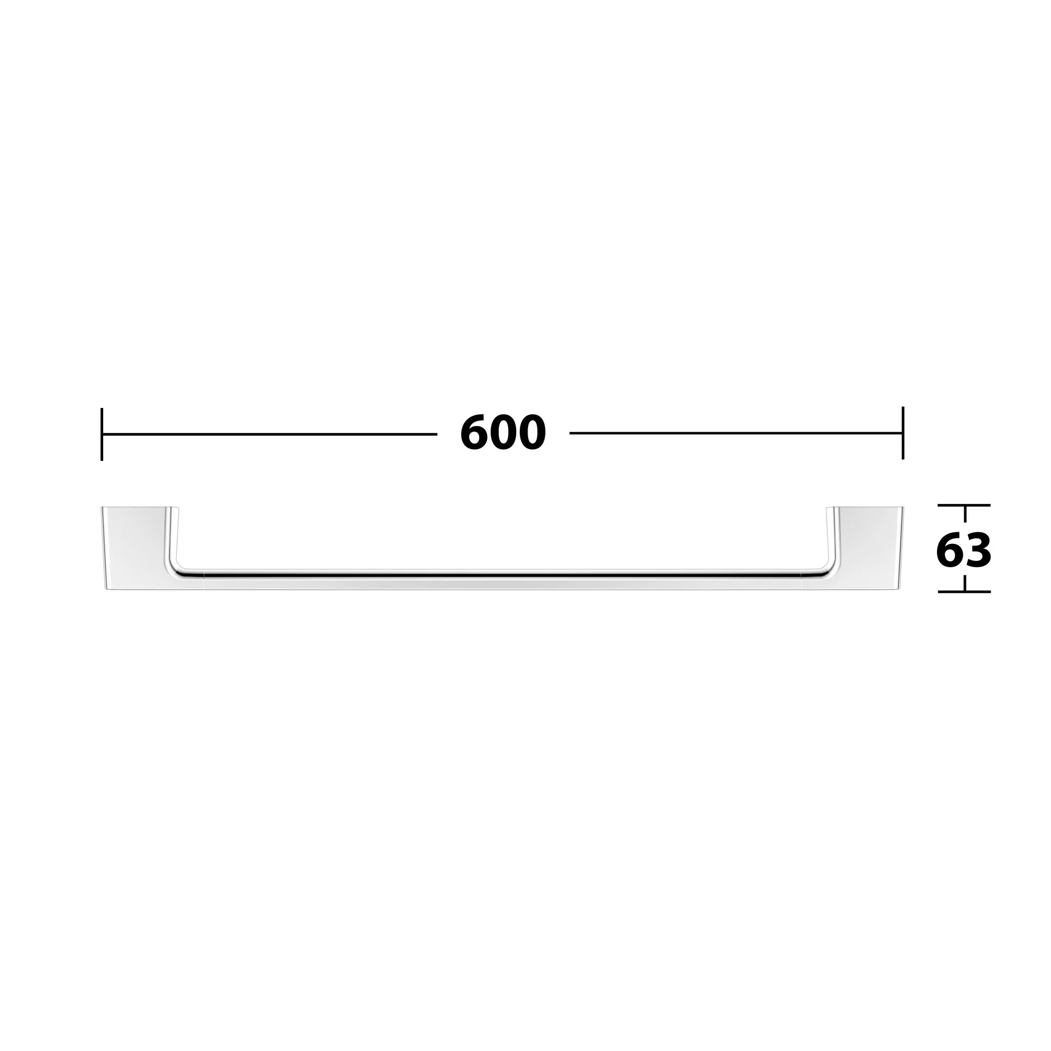 KEUCO AVENO Badetuchhalter 600 mm verchromt KEUCO AVENO Badetuchhalter 600 mm verchromt