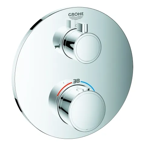 Thermostat-Wannenbatterie Grohtherm 24077, mit integrierter 2-Wege-Umstellung, Fertigmontageset für Rapido SmartBox, chrom Thermostat-Wannenbatterie Grohtherm 24077, mit integrierter 2-Wege-Umstellung, Fertigmontageset für Rapido SmartBox, chrom