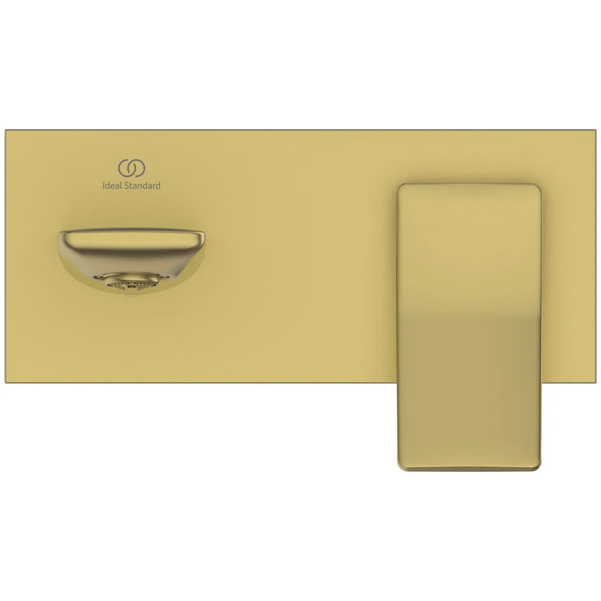 Ideal Standard Conca Wand-Waschtischarmatur Unterputz Bausatz 2, eckige Rosette, Ausladung 220 mm, Brushed Gold Ideal Standard Conca Wand-Waschtischarmatur Unterputz Bausatz 2, eckige Rosette, Ausladung 220 mm, Brushed Gold