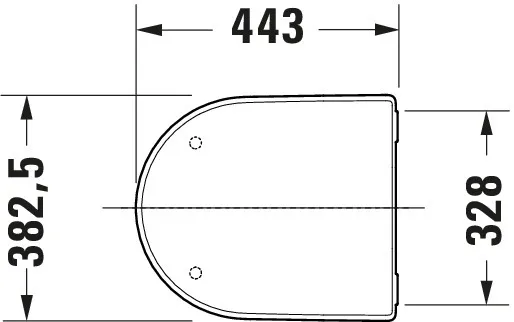 Duravit WC-Sitz Compact „Soleil by Starck“ 38,3 × 44,3 × 4,7 cm