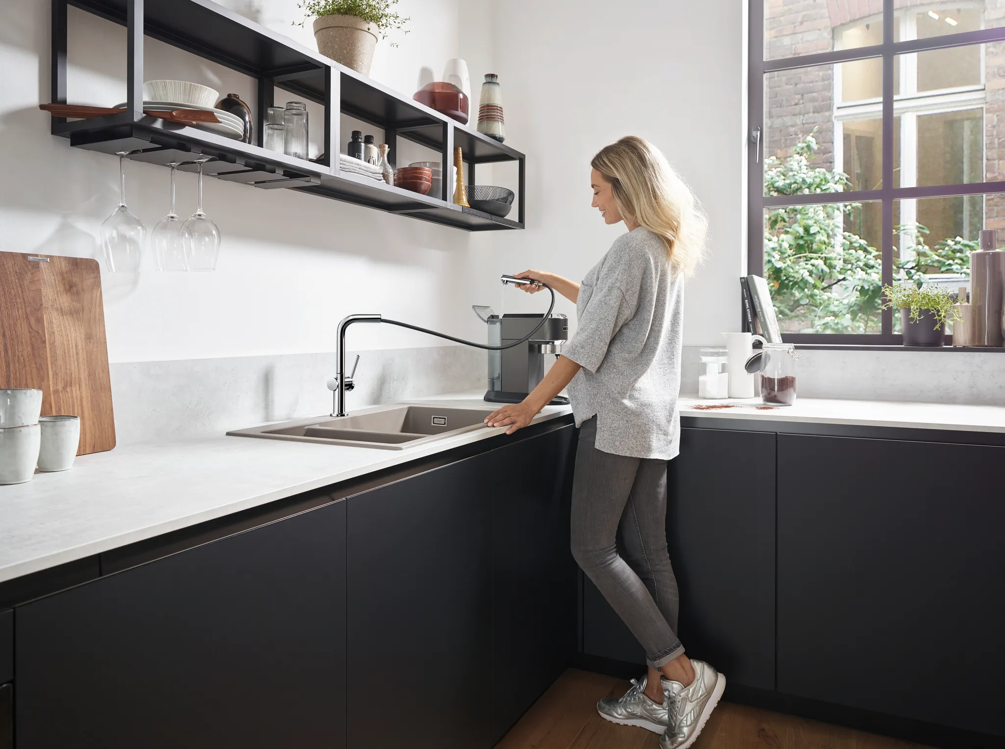Spültischmischer 270 Talis M54 Ausziehauslauf 1jet sBox chrom