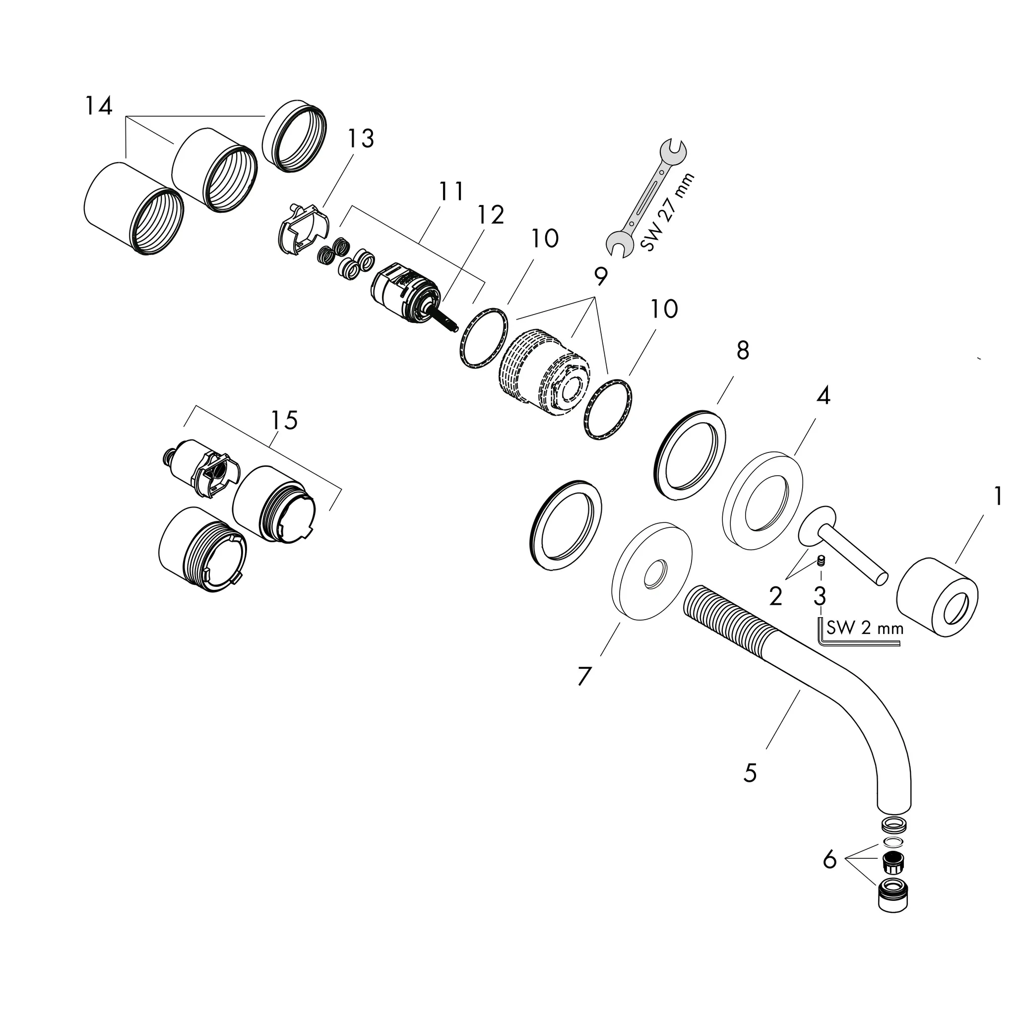 Hansgrohe AXOR Uno Einhebel-Waschtischmischer Unterputz, Chrom Hansgrohe AXOR Uno Einhebel-Waschtischmischer Unterputz, Chrom